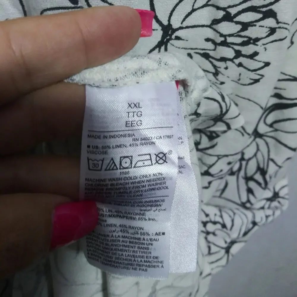 Old Navy Sleeveless Button-Front Linen-Blend Midi Shift Dress Size XXL - Picture 9 of 12